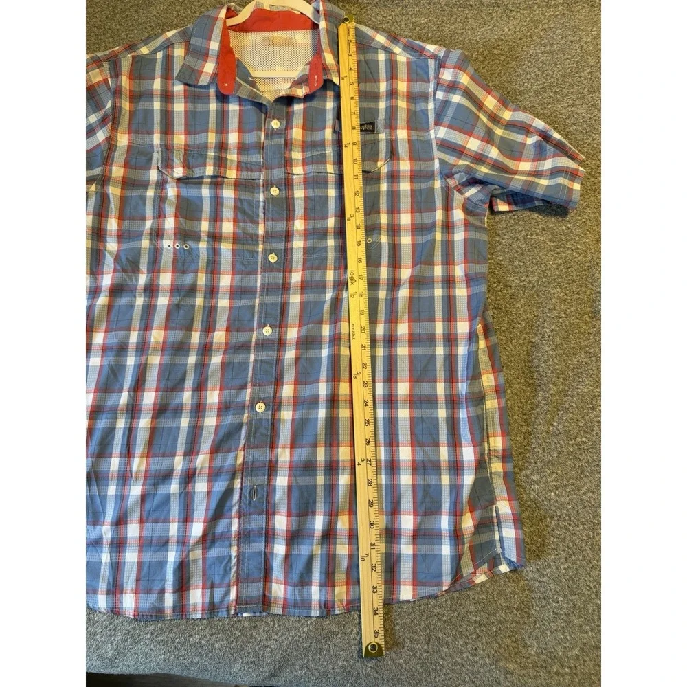 Columbia PFG Fishing Shirt Mens XXL Omni Shade Performance Vented Plaid - Picture 9 of 15